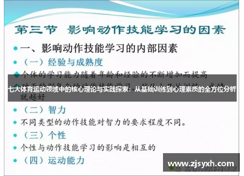 七大体育运动领域中的核心理论与实践探索：从基础训练到心理素质的全方位分析